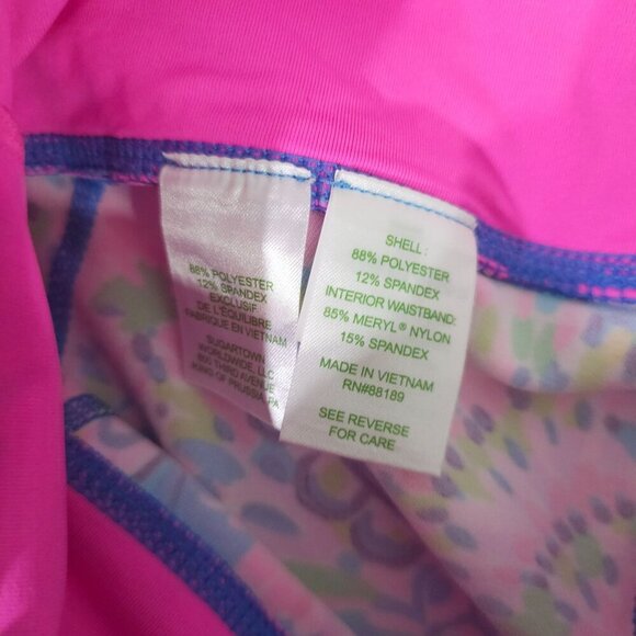 Lilly Pulitzer Luxletic Women XS Leggings Blue Multicolor Paisley Activewear - Picture 7 of 8